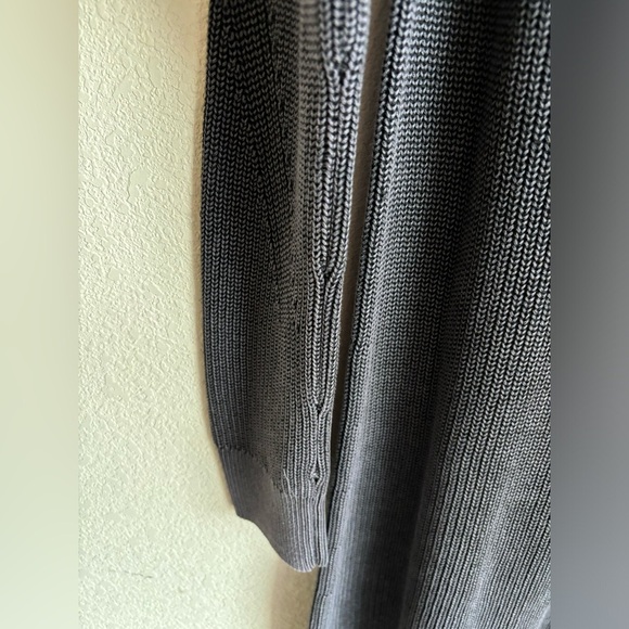 Rag & Bone Charcoal Gray Dana Chunky Knit Cold Shoulder Sweater Dress M - Picture 5 of 13